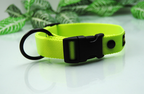 Halsband Schlauchgurt 25mm Neon-Gelb